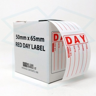 Red Day Labels